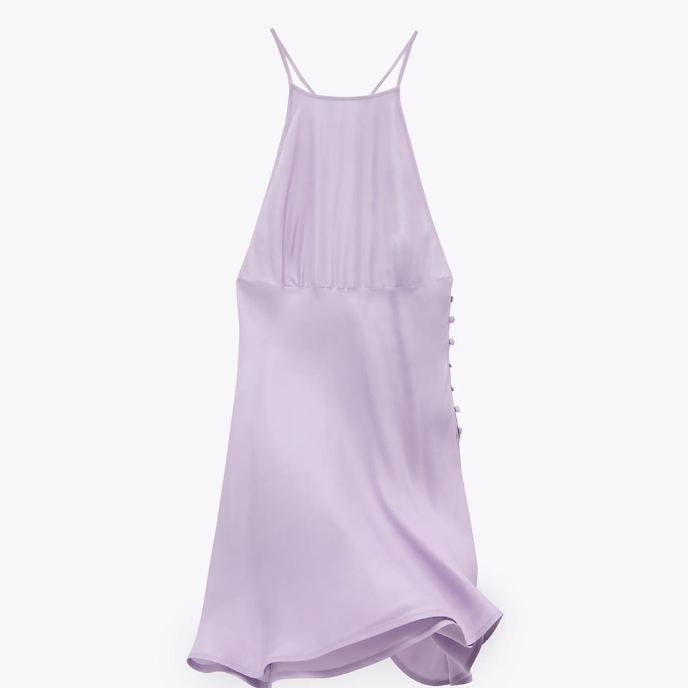 Zara purple slip dress